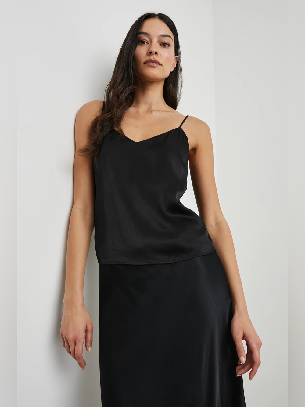 NEW Rails Paulo Top in Black | Luxe Tank Top V-neck Tank Cami | Size Large L - Picture 15 of 16